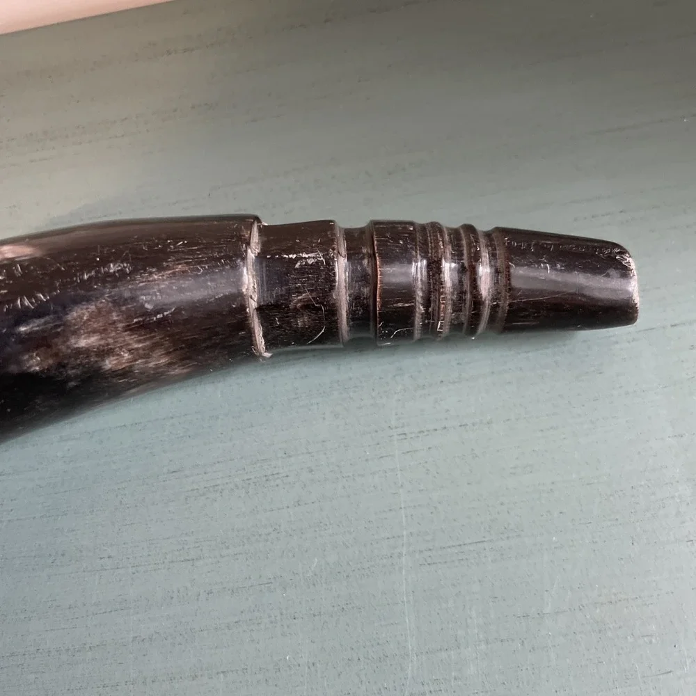 Vtg Black Powder Horn 14